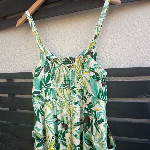 Torrid Challis Tie-Front Romper in Painted Tropical | Size 0 (Large) - Picture 6 of 8